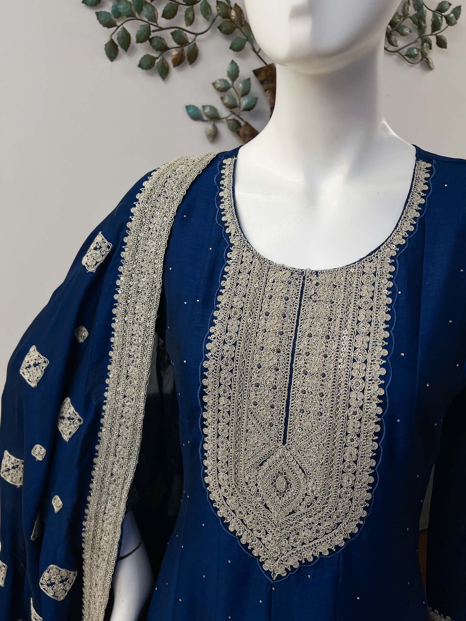 DSB0826-29 Blue Anarkali Set - Image 2