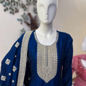 DSB0826-29 Blue Anarkali Set