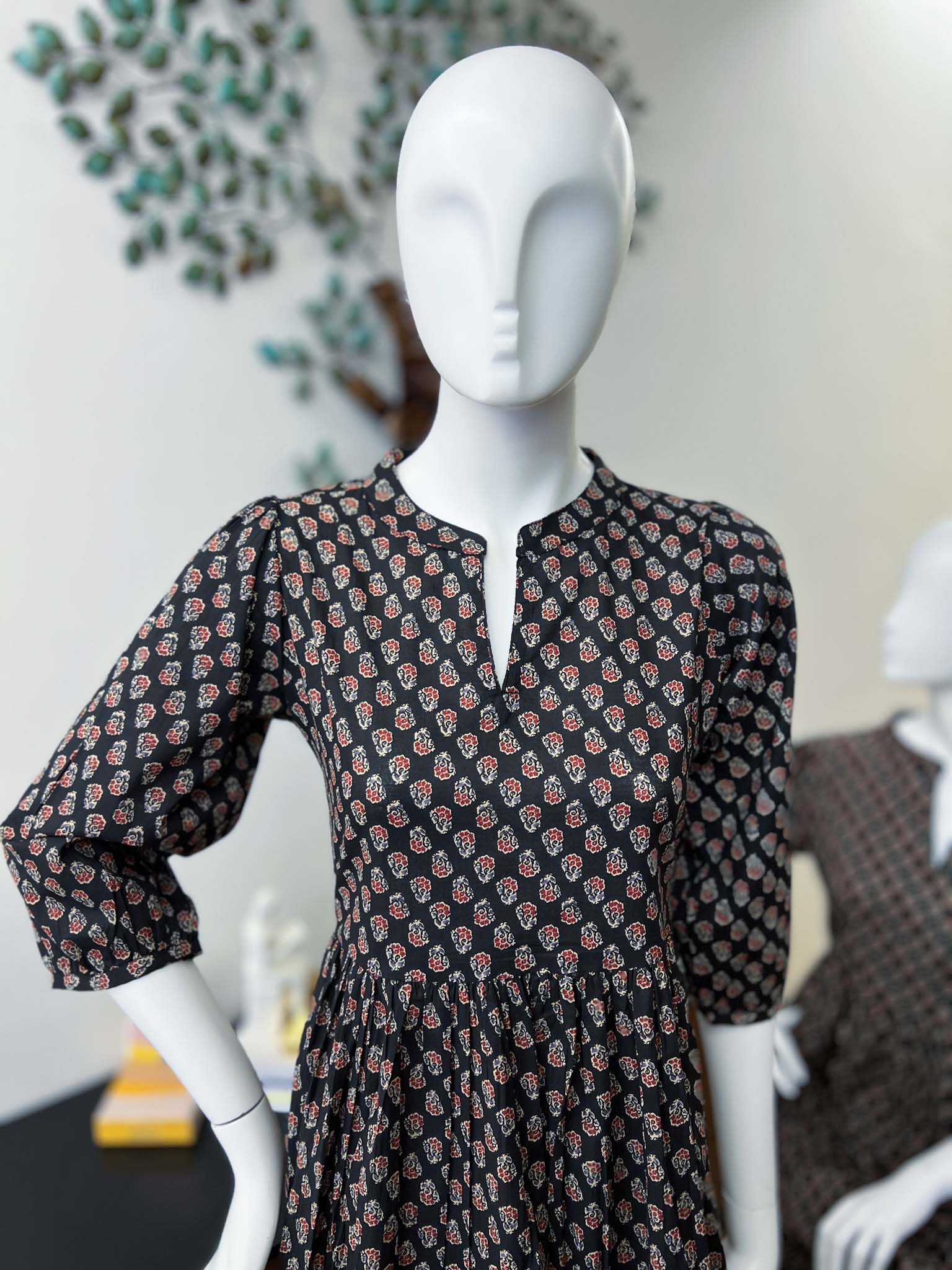 SB0226-02 Dark Brown Cotton Dress