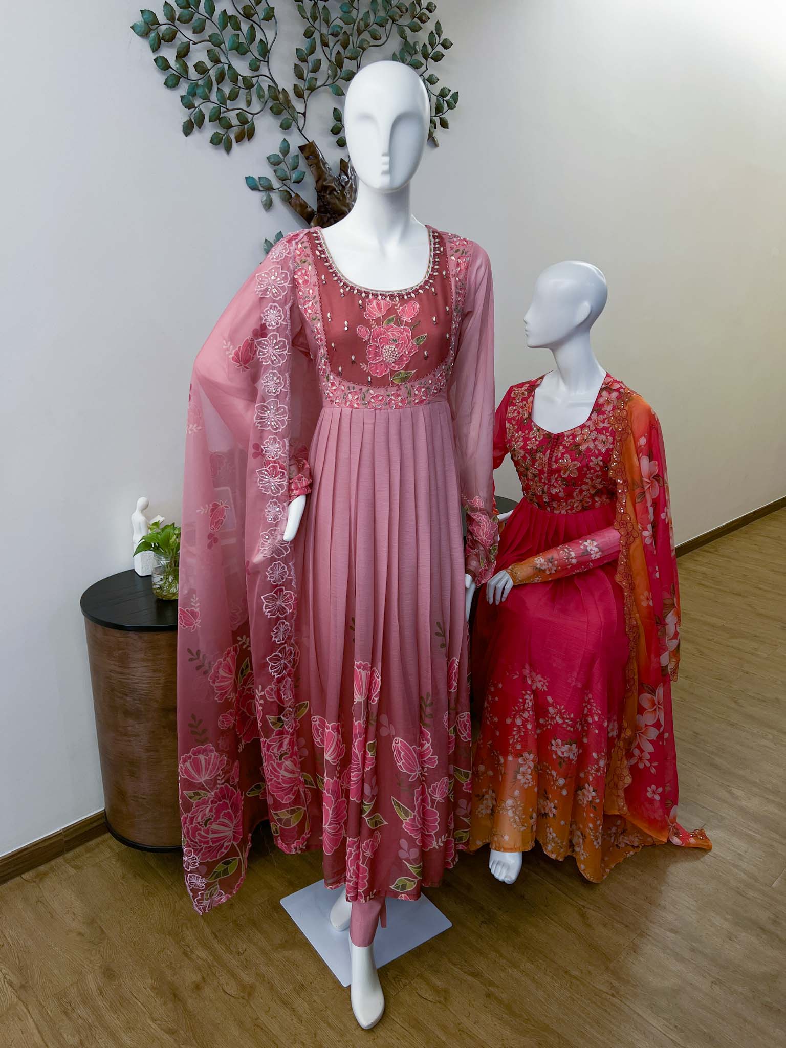 SB1125-04 Blush Pink Anarkali Set - Image 5
