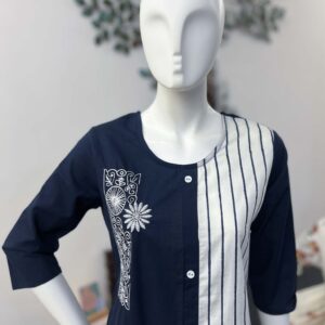 SB0526-01 Blue Cotton Kurta & Pants