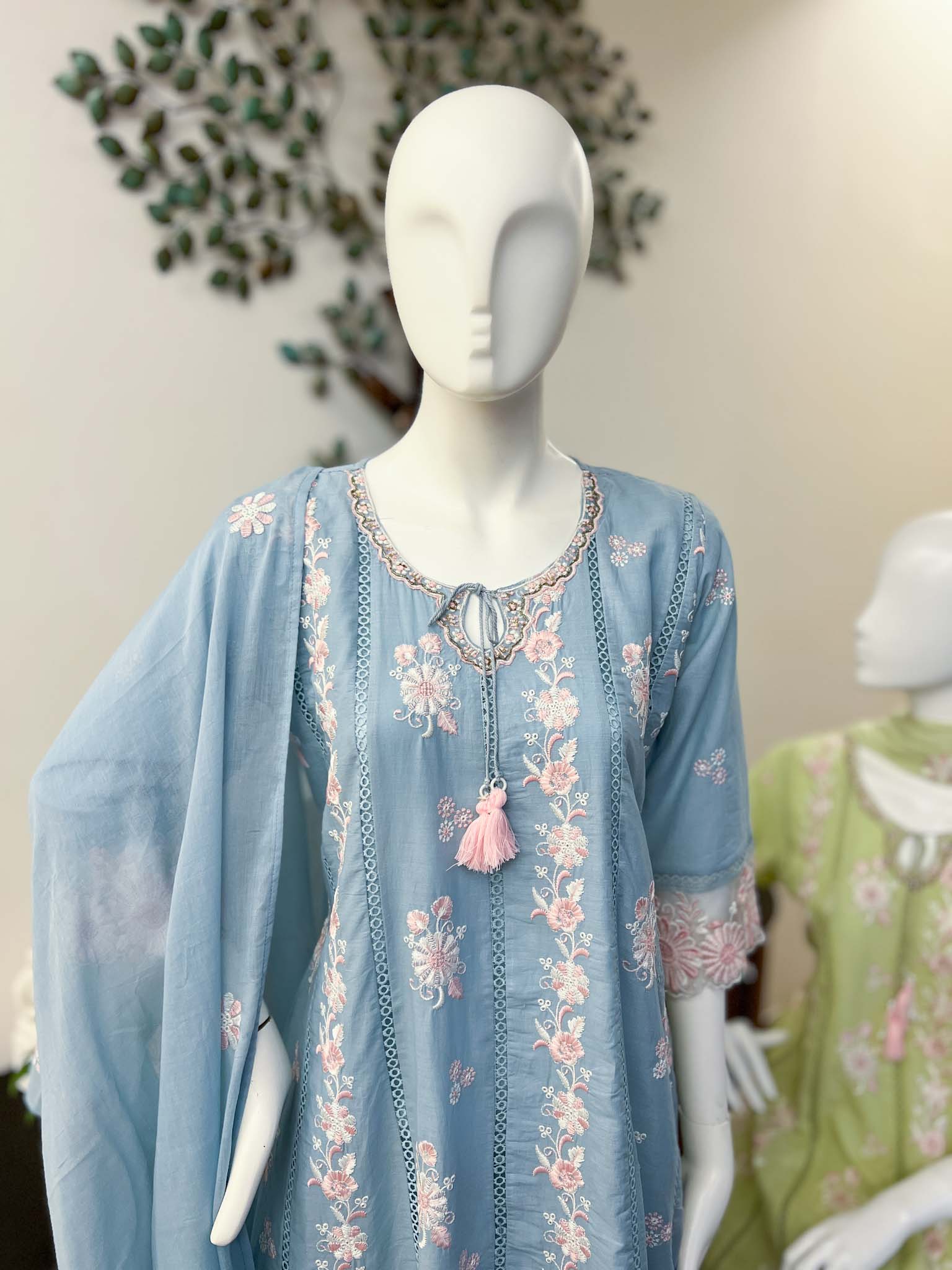 SB0726-03 Sky Blue Cotton Set