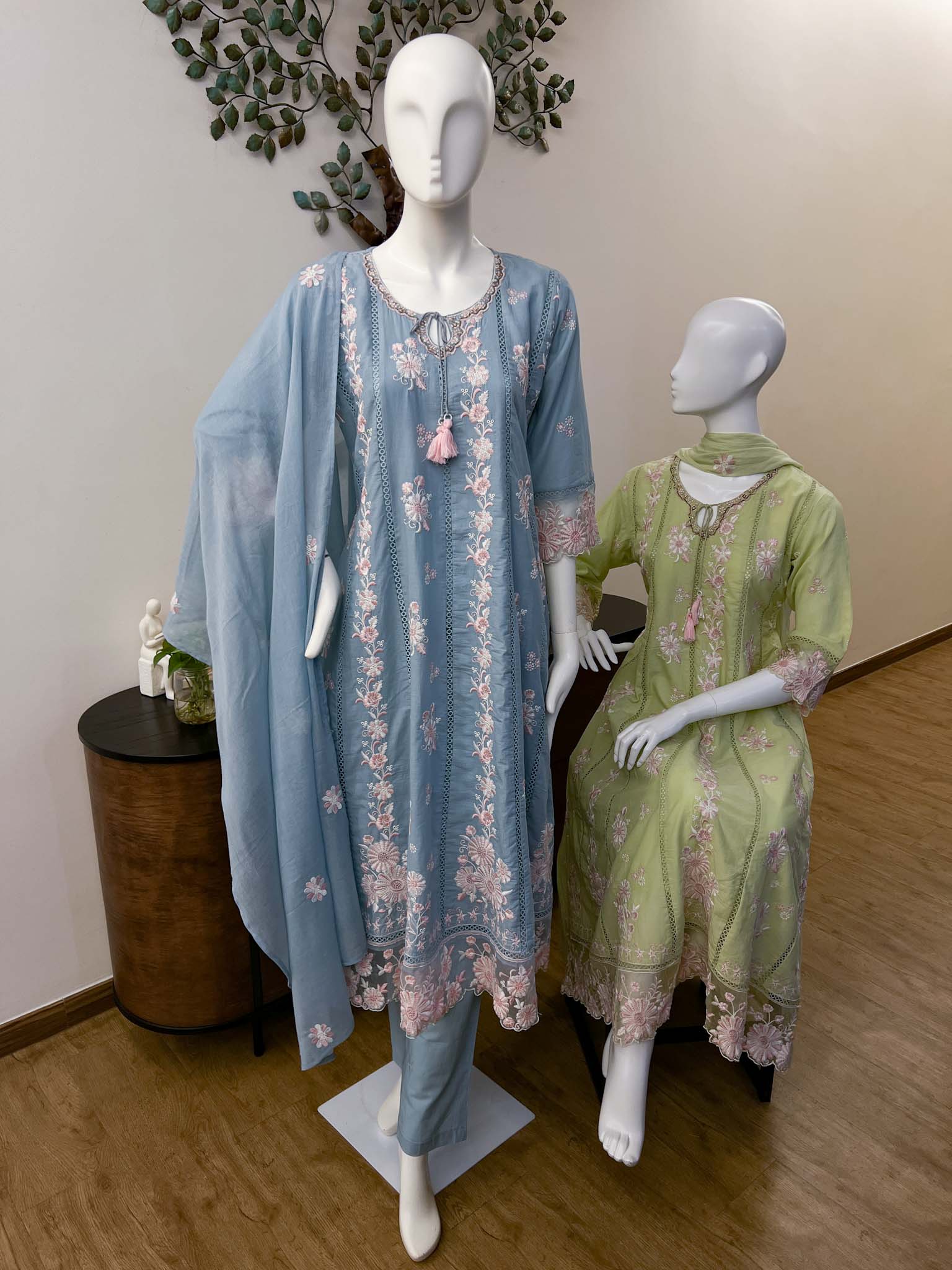 SB0726-03 Sky Blue Cotton Set - Image 4