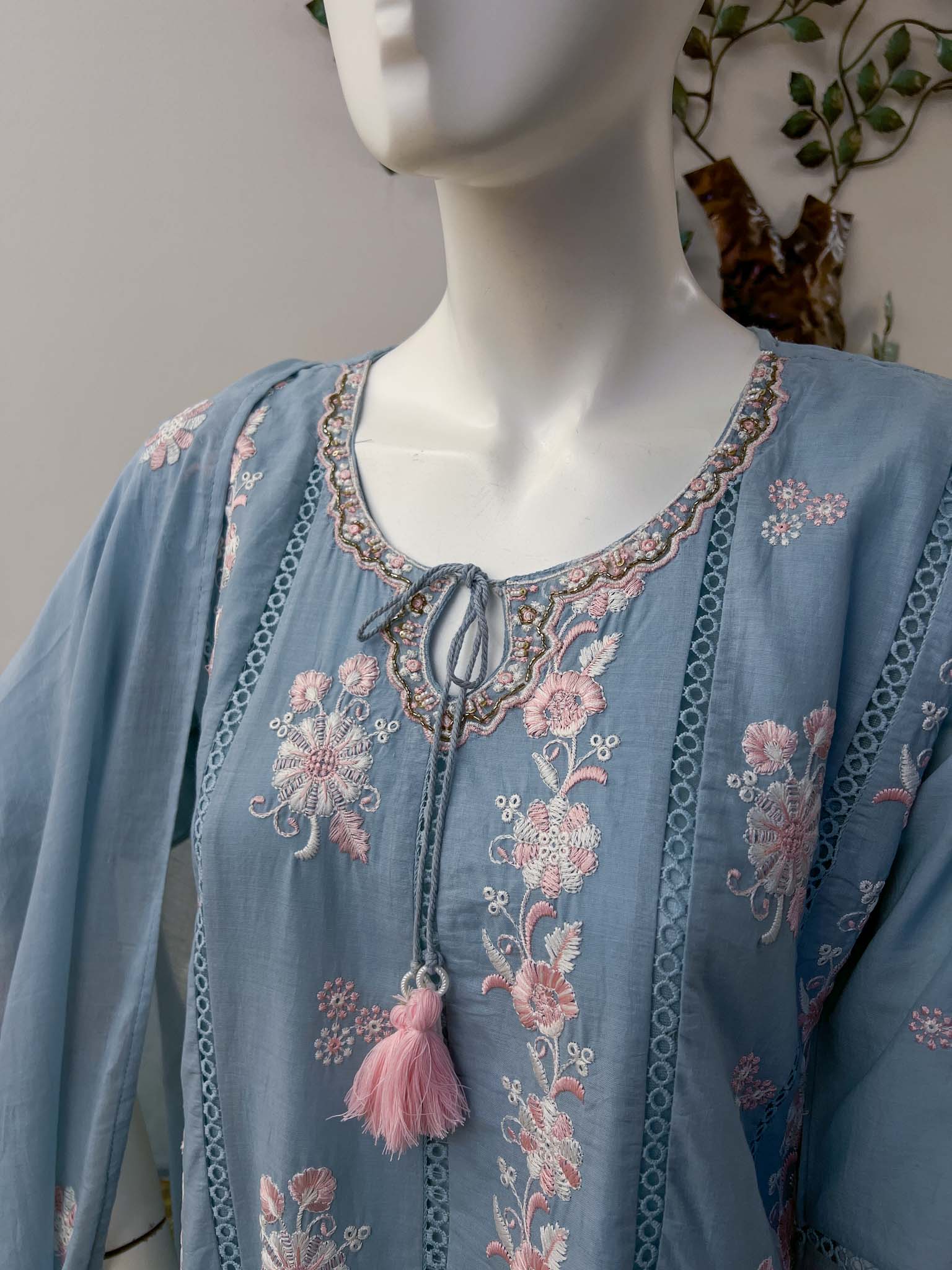 SB0726-03 Sky Blue Cotton Set - Image 2