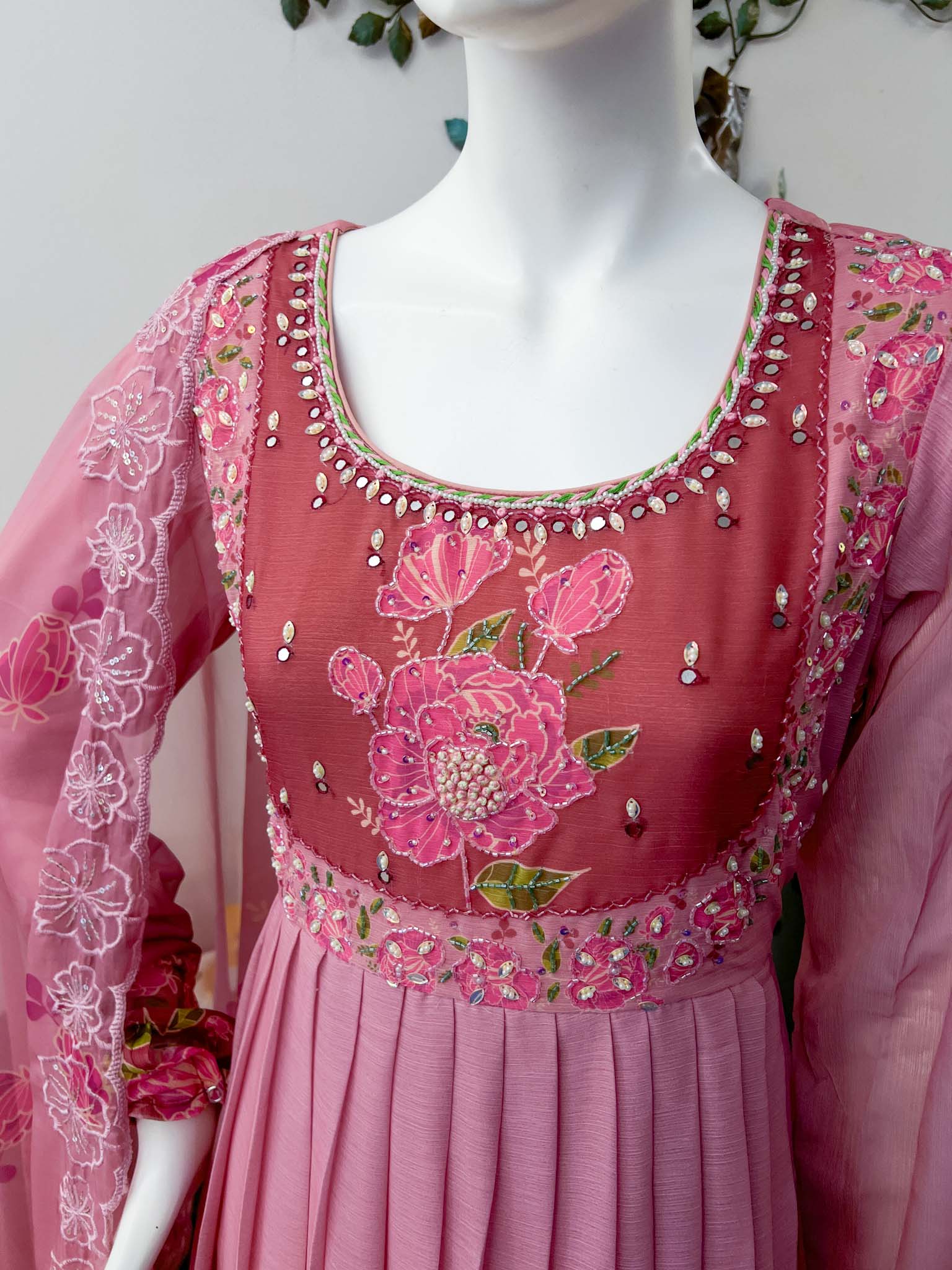 SB1125-04 Blush Pink Anarkali Set - Image 2
