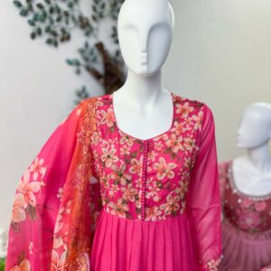 SB1125-05 Rani Pink Anarkali Set
