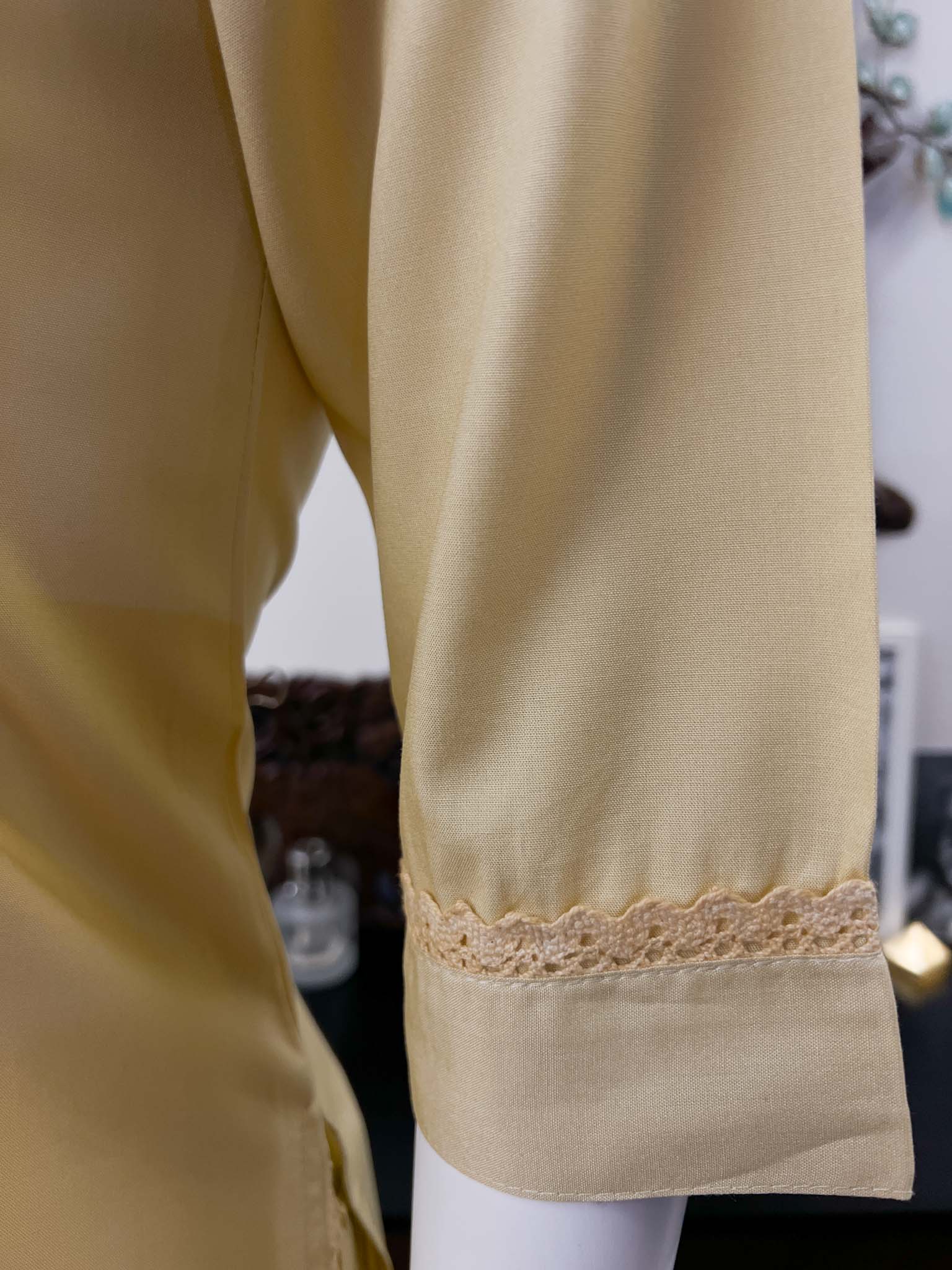 DSB0826-05-01 Pastel Yellow Kurta & Pants - Image 4