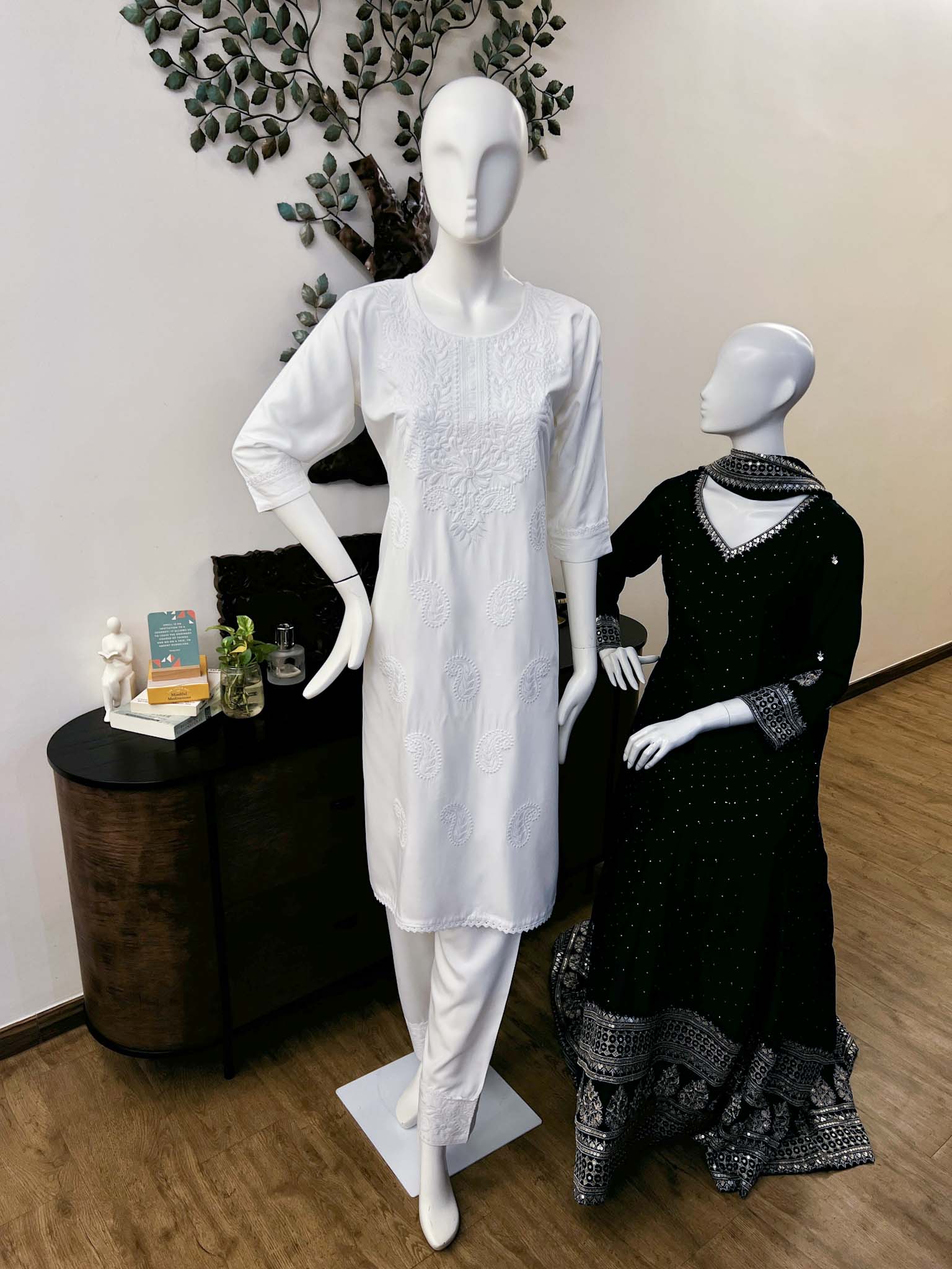 DSB0826-04 White Kurta & Pants - Image 5