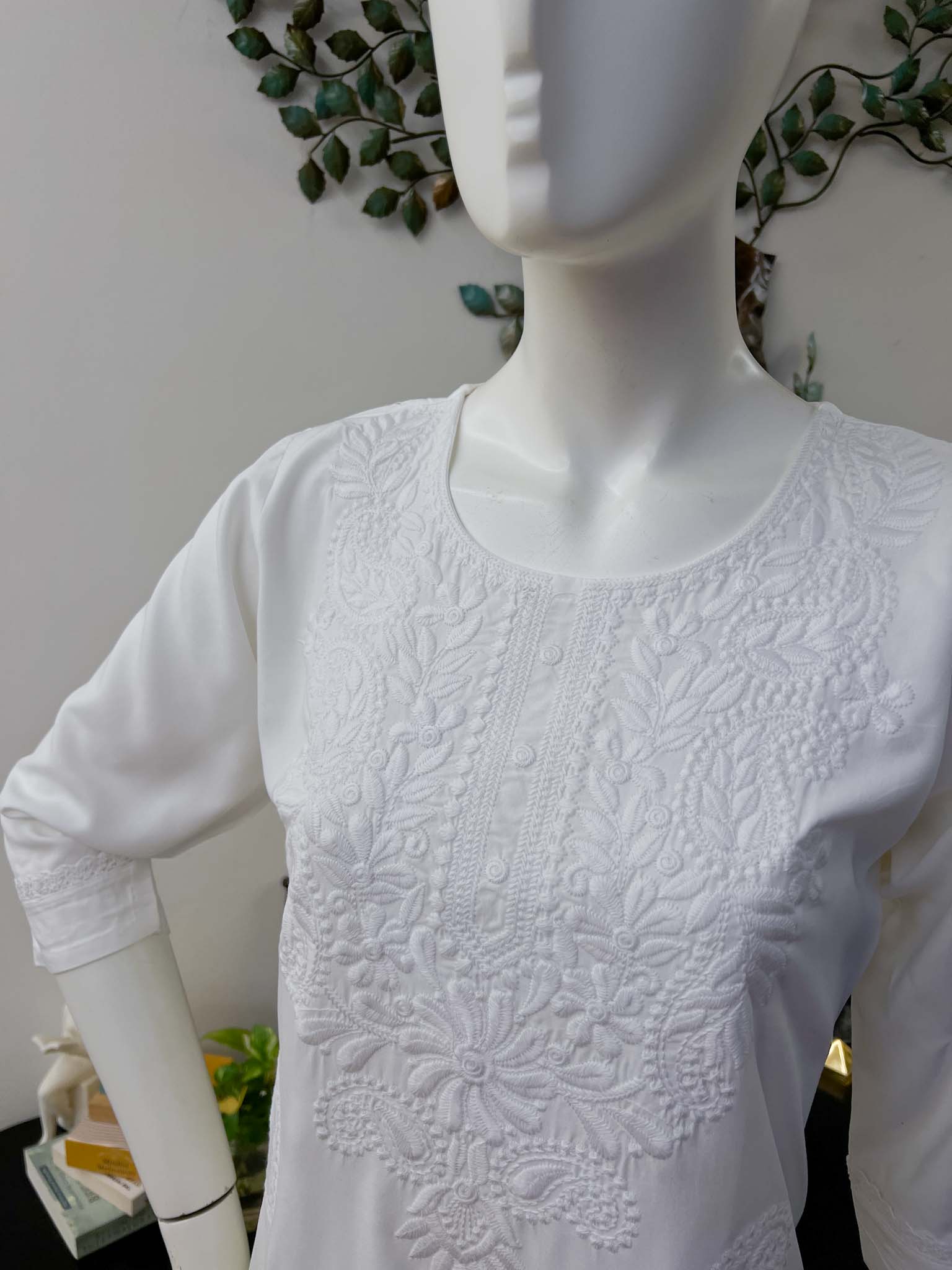 DSB0826-04 White Kurta & Pants - Image 2