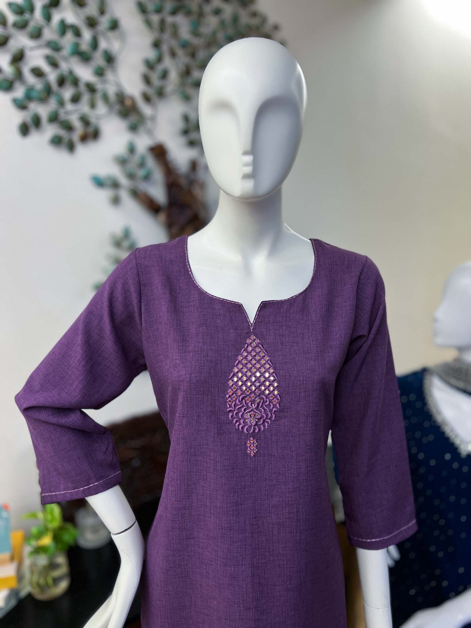 DSB0826-09 Purple Kurta & Pants