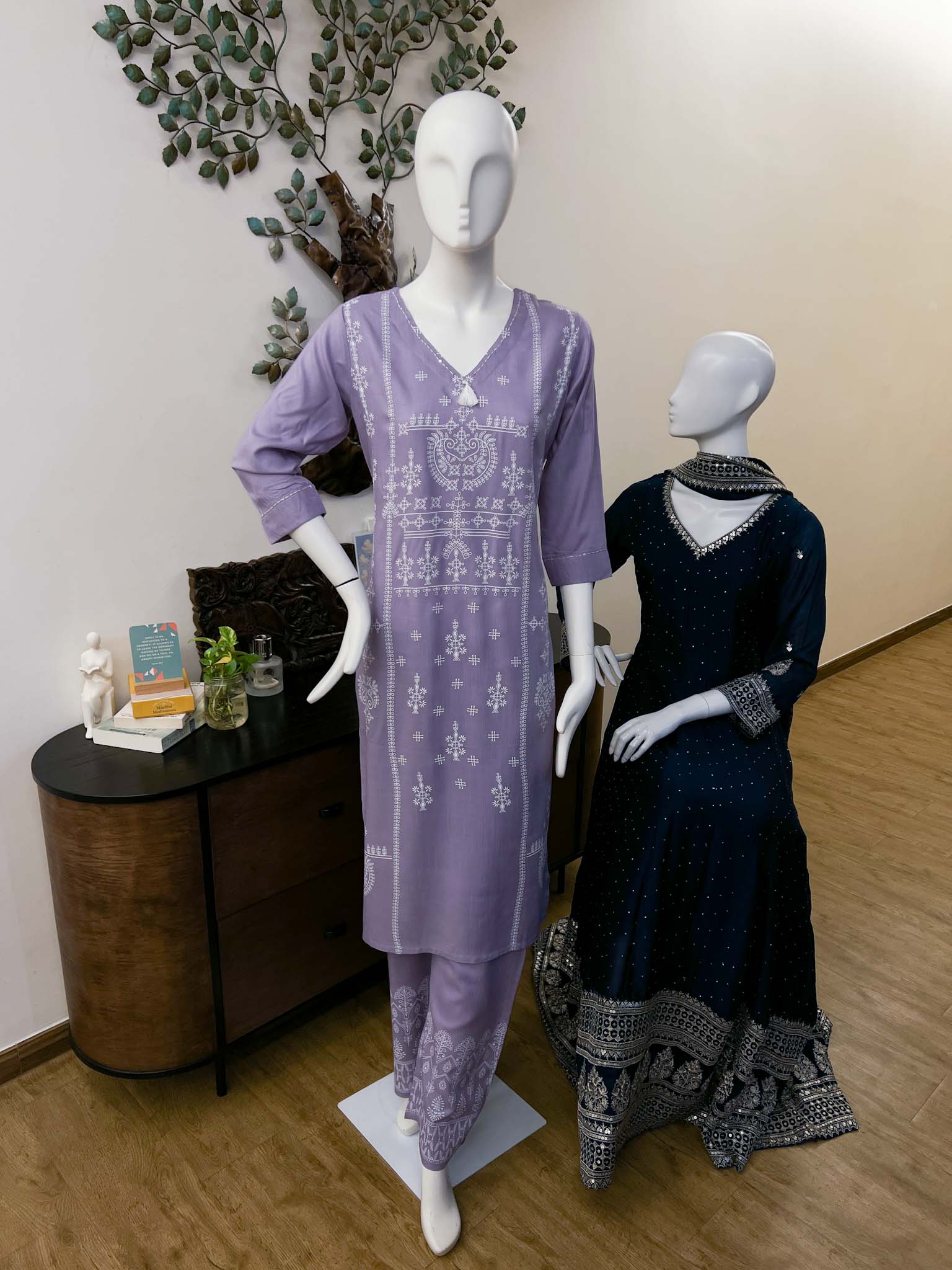 DSB0826-10 Lilac Kurta & Pants - Image 4