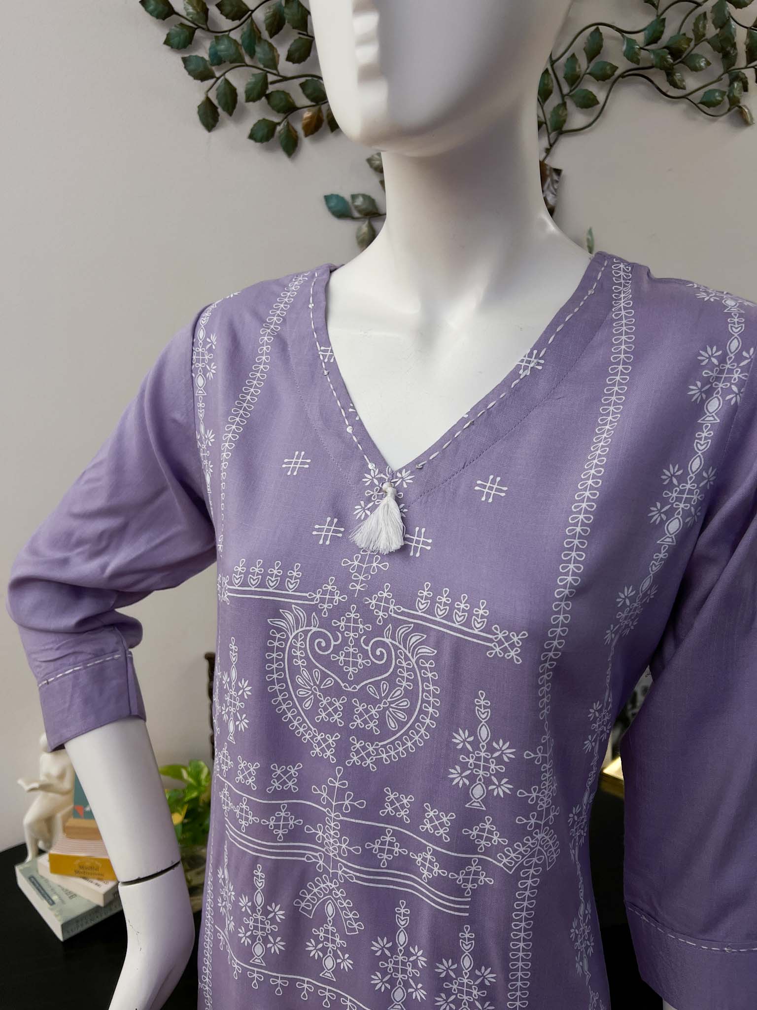 DSB0826-10 Lilac Kurta & Pants - Image 2
