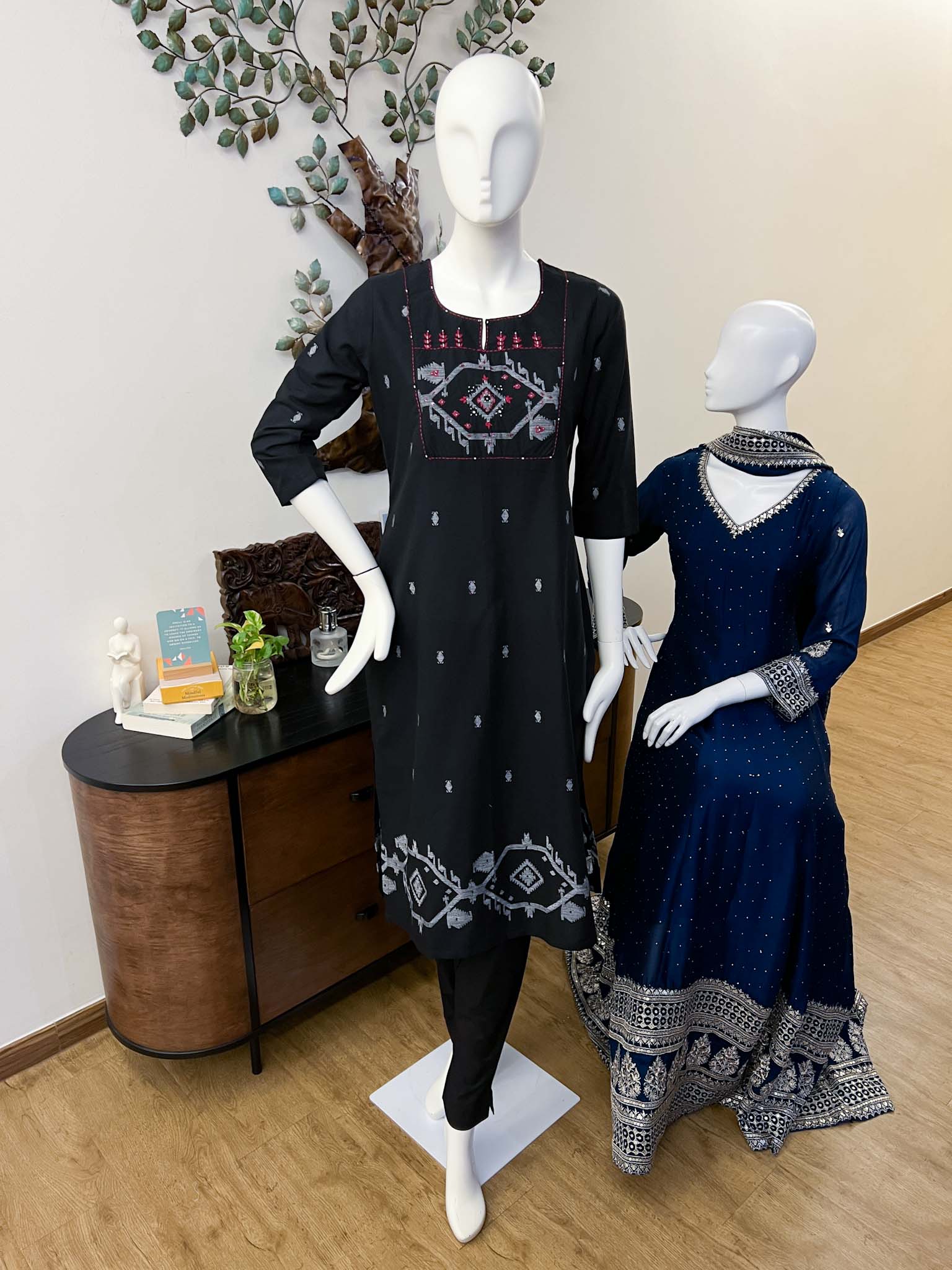 DSB0826-12 Black Kurta & Pants - Image 3