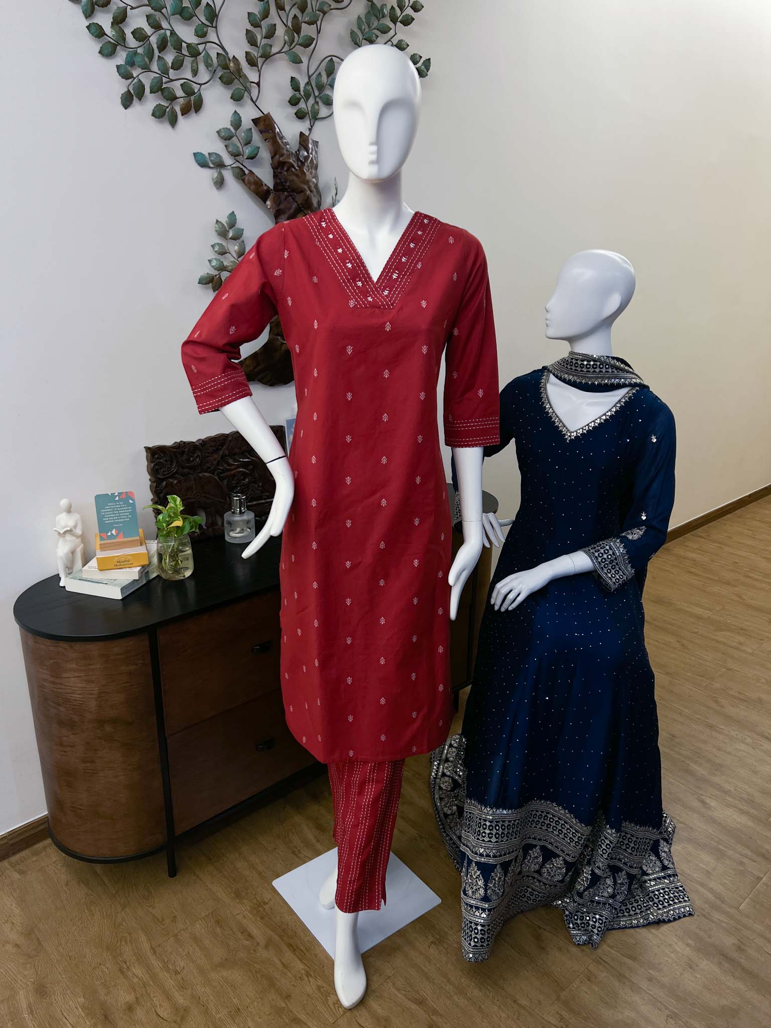 DSB0826-14-01 Orange Shade Kurta & Pants - Image 3