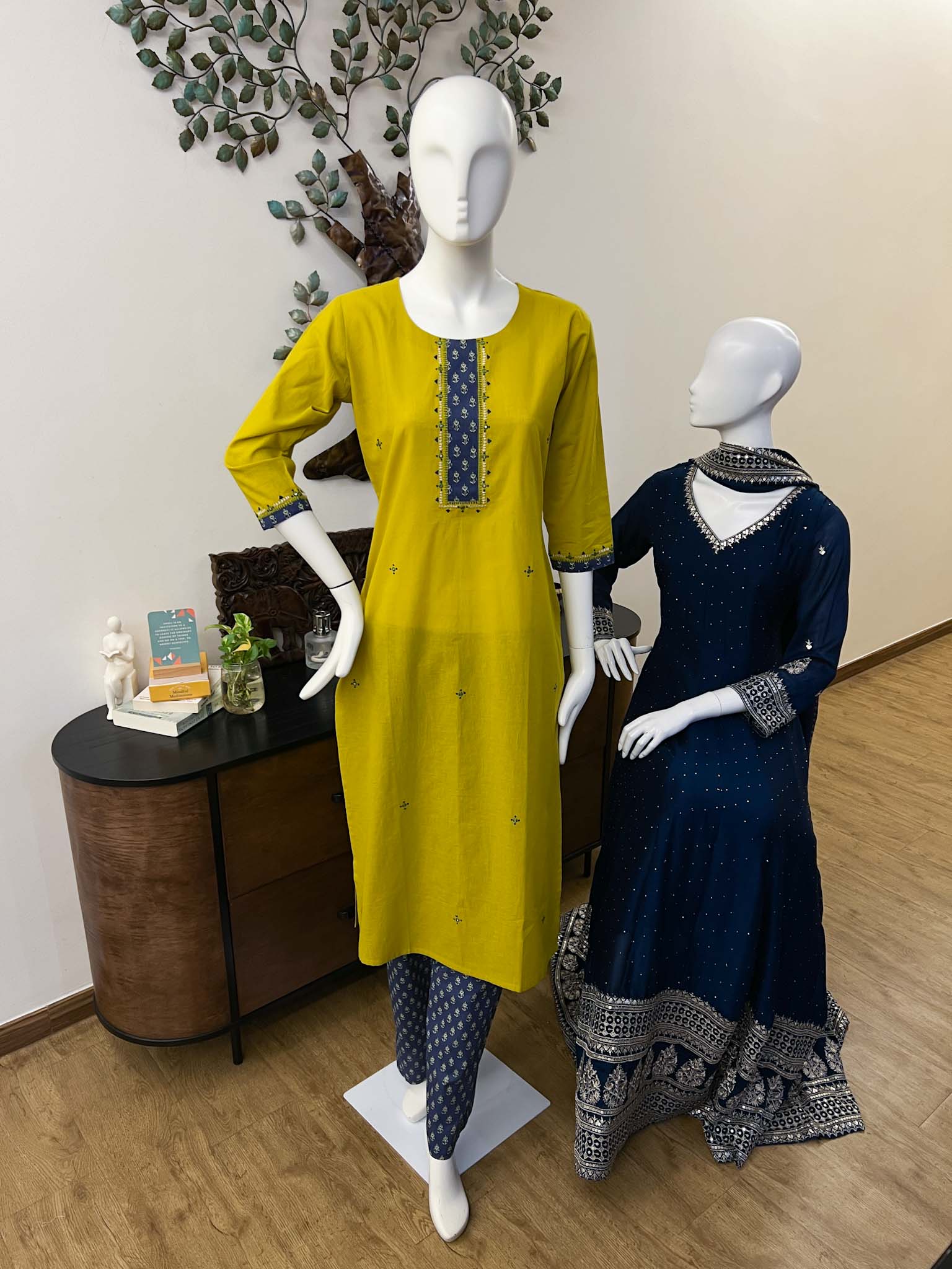DSB0826-08 Mustard Shade Kurta & Pants - Image 5