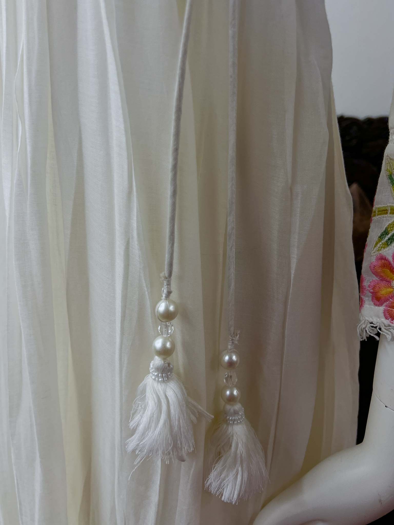 SB0726-05 White Angrakha Cotton Set - Image 3