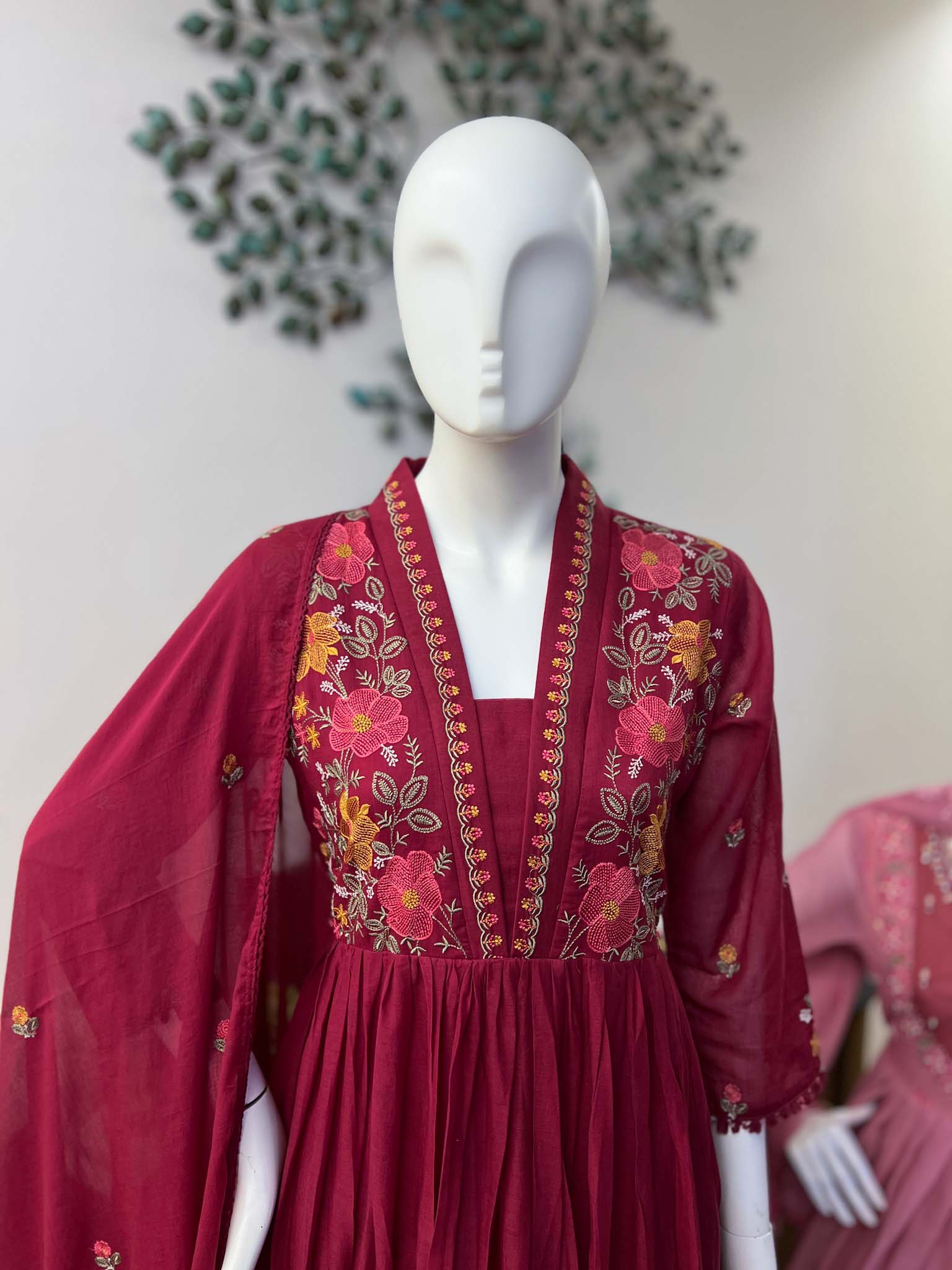 SB0726-07 Red V-Neck Cotton Set