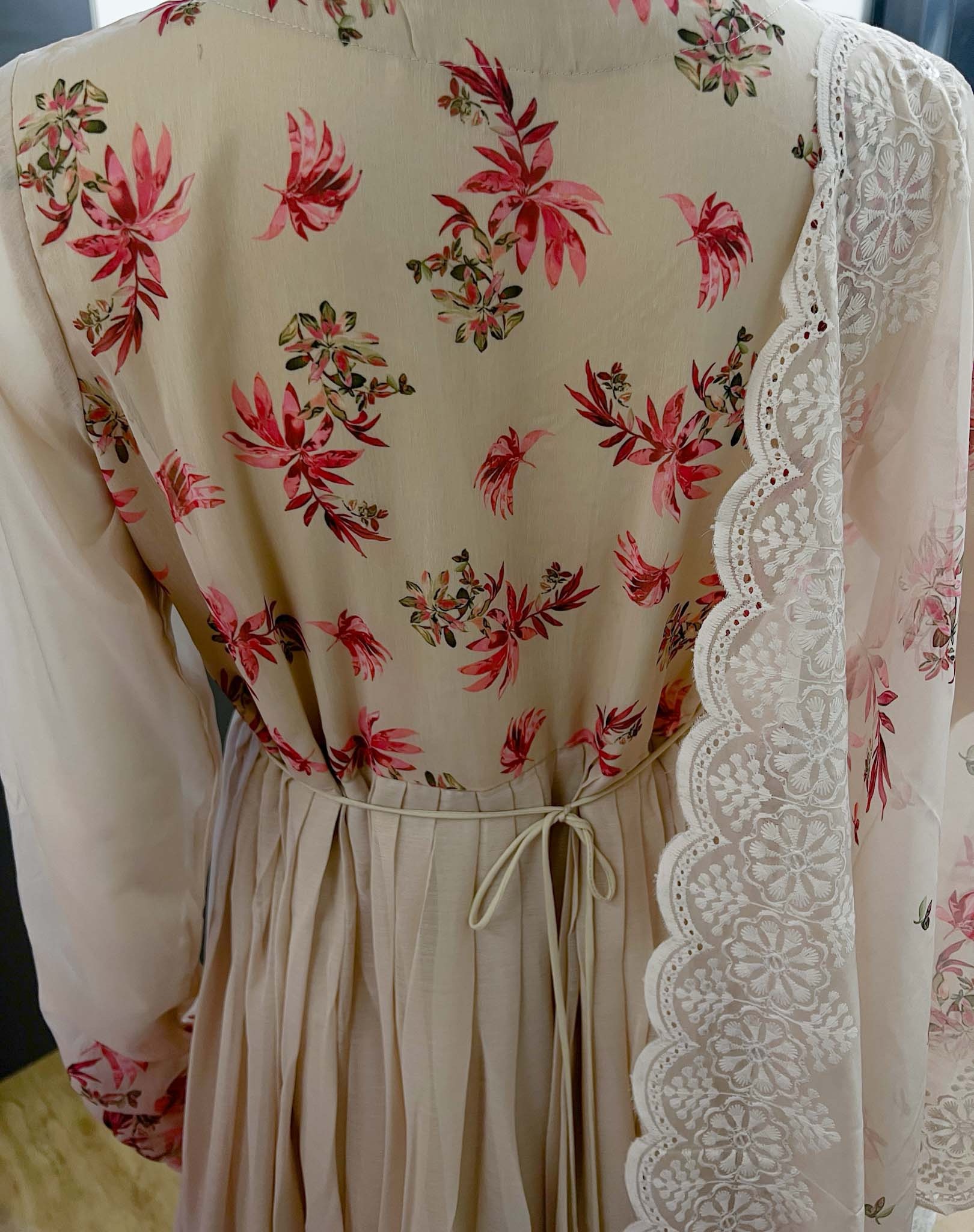 SB0926-02 Cream Anarkali Set - Image 3