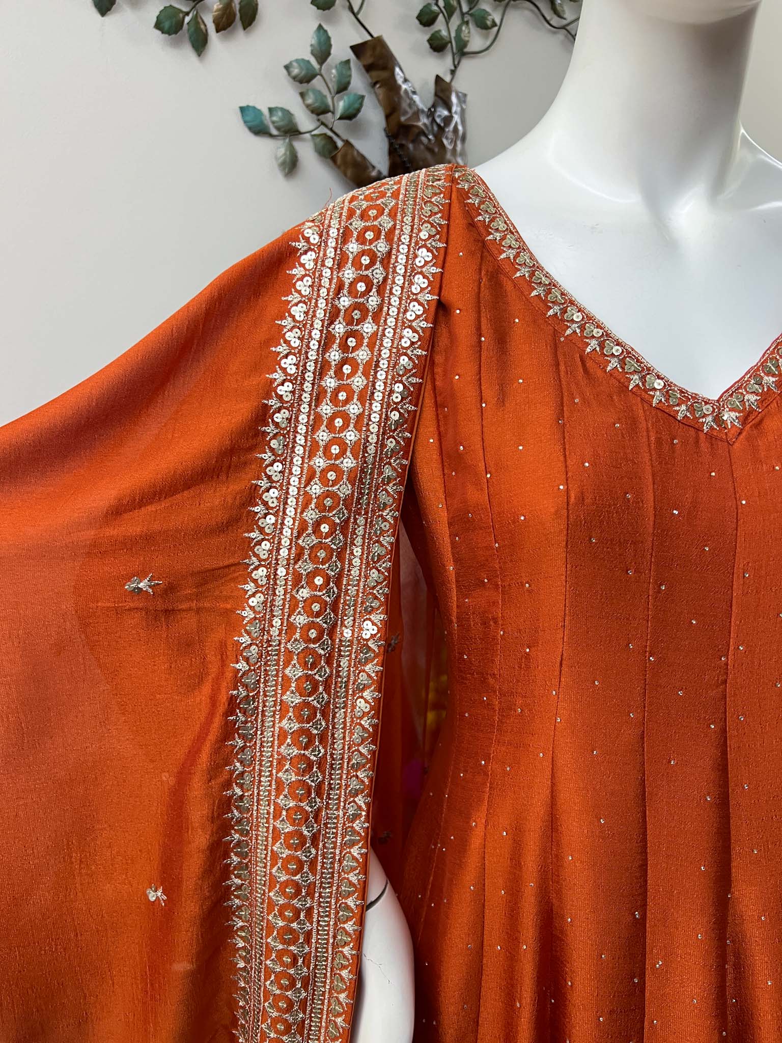 DSB0826-33 Orange Shade Anarkali Set - Image 3