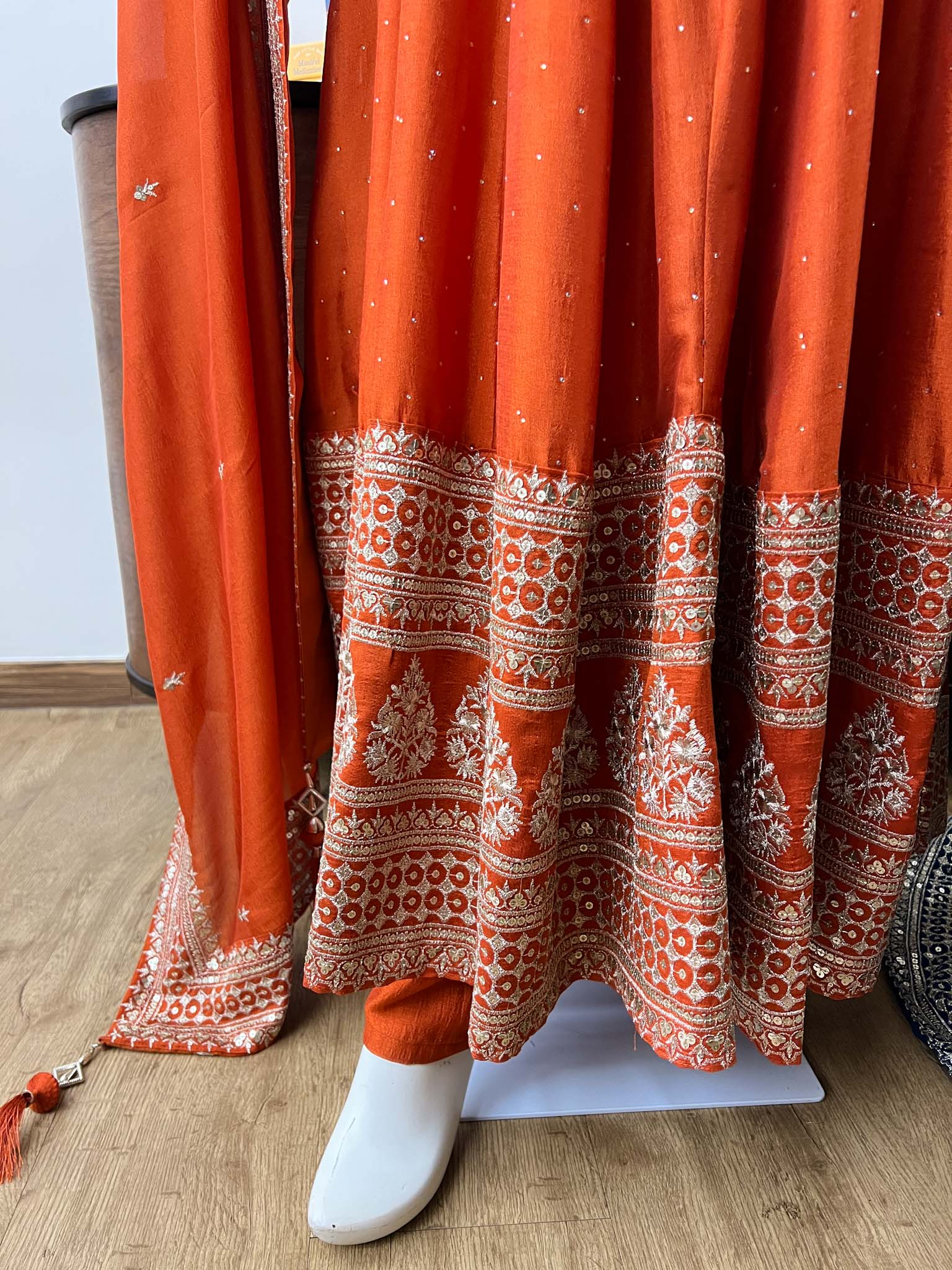 DSB0826-33 Orange Shade Anarkali Set - Image 6