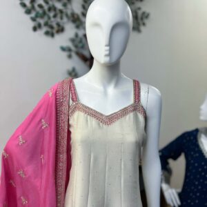 DSB0826-34 Ivory Shade Anarkali Set