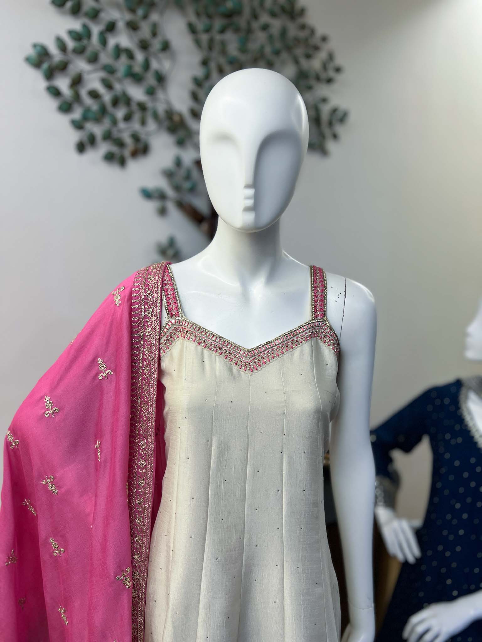 DSB0826-34 Ivory Shade Anarkali Set