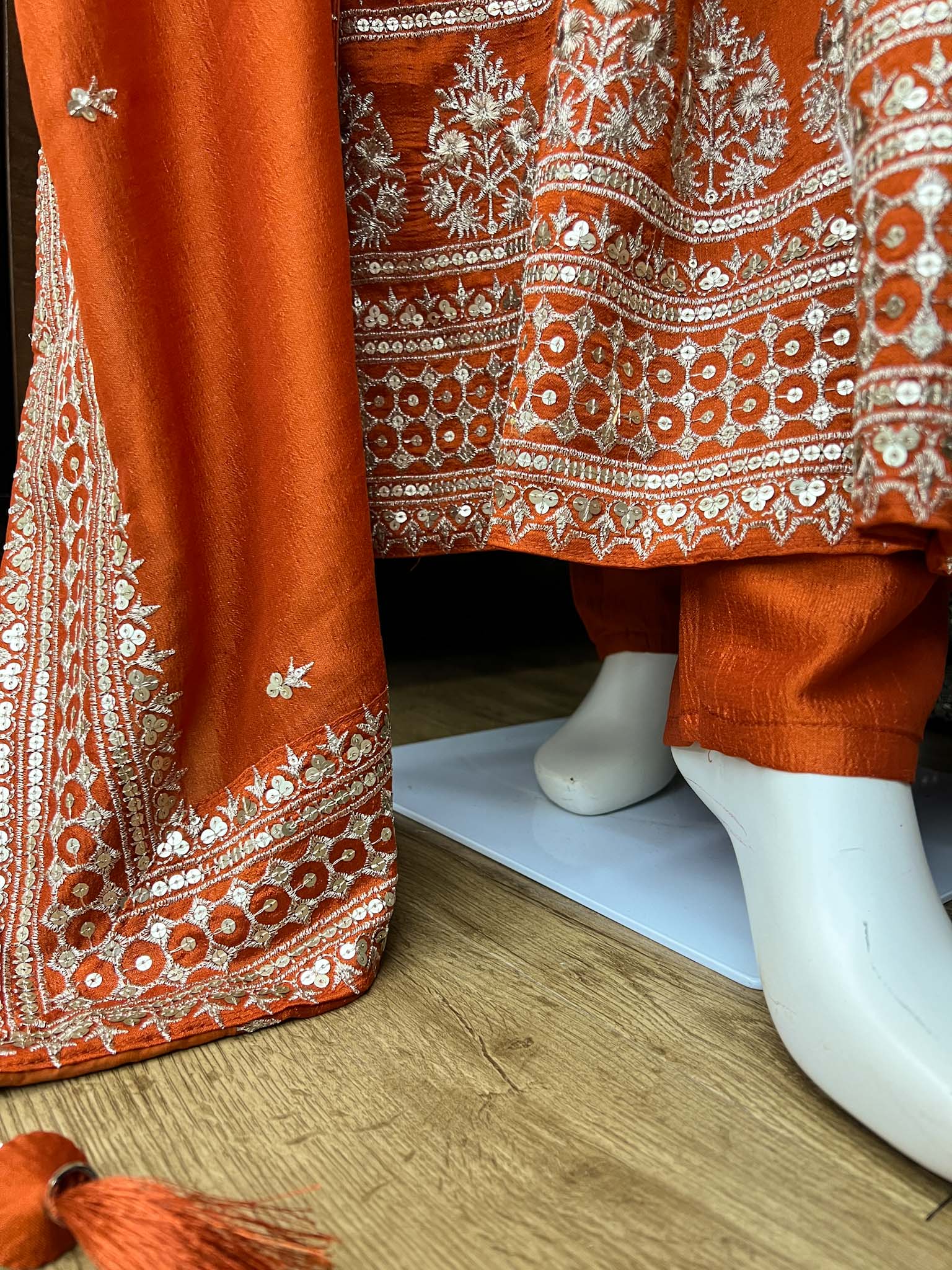 DSB0826-33 Orange Shade Anarkali Set - Image 7