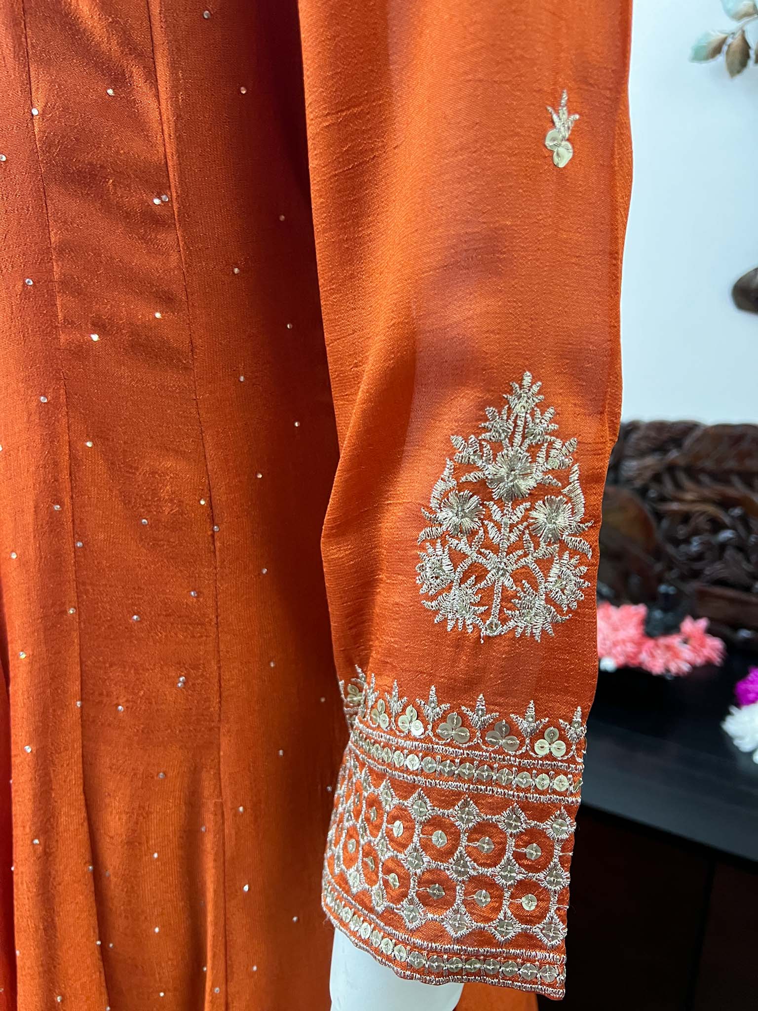 DSB0826-33 Orange Shade Anarkali Set - Image 5
