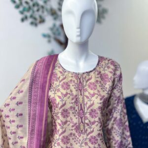 DSB0826-42 Beige & Purple Straight Cut Set