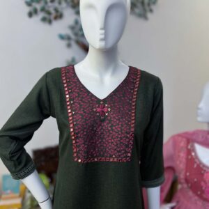 DSB0826-03 Deep Forest Green Kurta & Pants